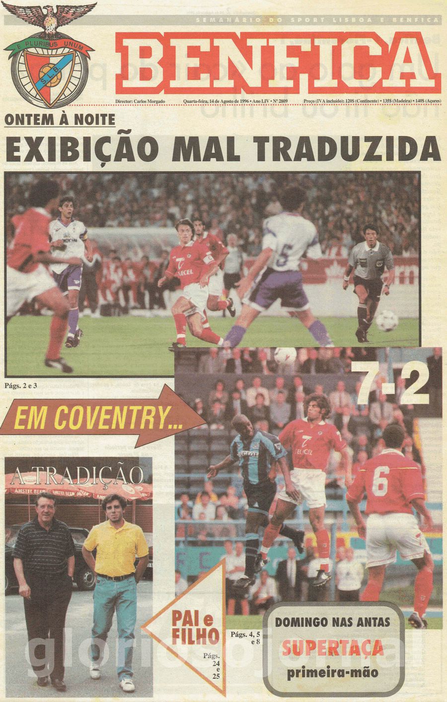 jornal o benfica 2809 1996-08-14